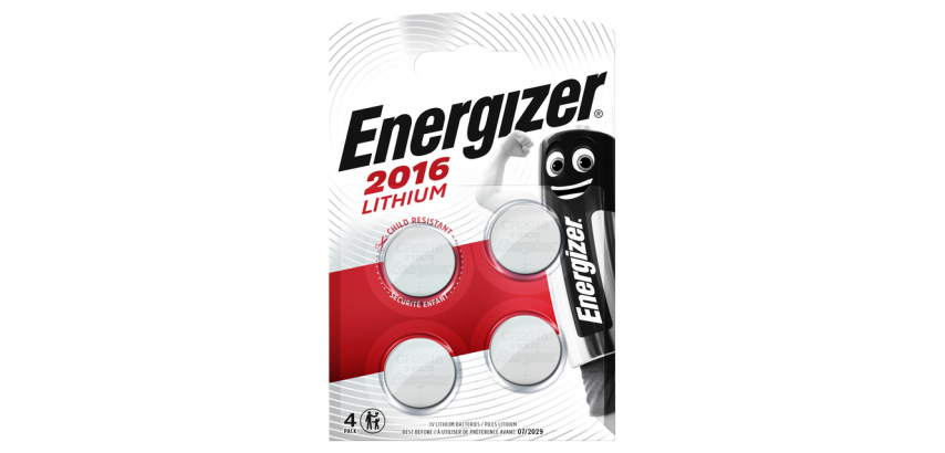 Pile bouton Energizer 4x CR2016 Lithium