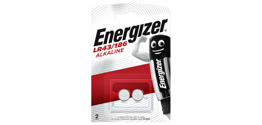 Pile bouton Energizer 2x LR43 alcaline