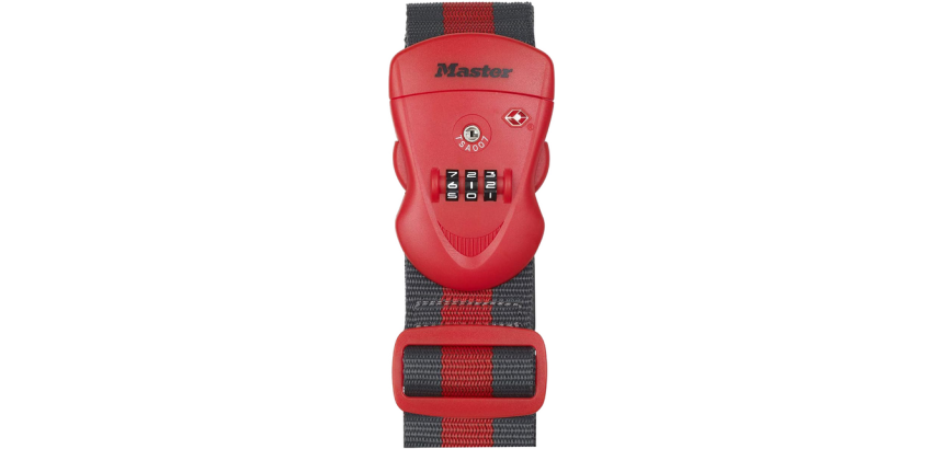 <span>Gepäckgurt TSA MasterLock programmierbare Kombination rot/schwarz</span>