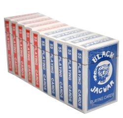 Jeu de cartes rouge et bleu 10 paquets filmés