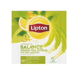 Thé Lipton Balance Green Tea Citrus 100x 1,5g