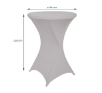 Housse de table haute BRASQ 80cm gris