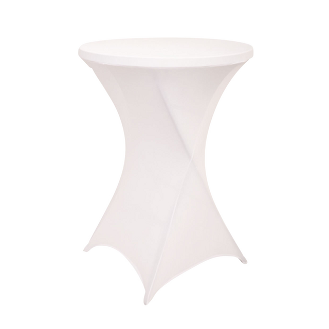 Housse de table haute BRASQ 80cm blanc