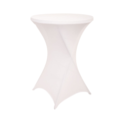 Housse de table haute BRASQ 80cm blanc