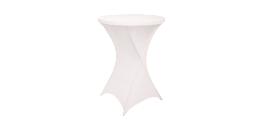 Housse de table haute BRASQ 80cm blanc