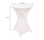 High table cover BRASQ 80cm white