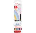 Fineliner edding 1200 fijn glitter pastel assorti set à 4 stuks