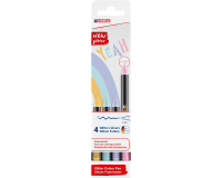 De_rotulador edding punta fibra 1200 punta redonda 0,5 mm glitter pastel caja de 4 unidades colores surtidos