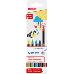 Fineliner edding 1200 pailleté Fin assorti set 5 pièces