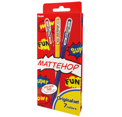 Gelschrijver Pentel K110 Mattehop  Fun Original M ass blister à 7st