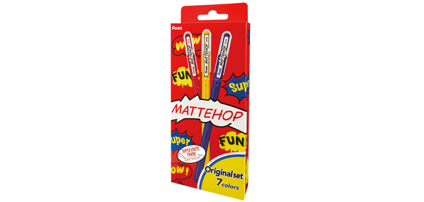 Pentel Gel Roller K110 Mattehop Fun Original Medium Assorted 7 Pieces