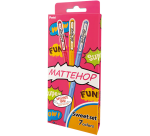 Pentel Mattehop K110 Fun Sweet Medium Gel Roller Assorted Blister 7 Pieces