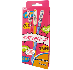 Gelschrijver Pentel K110 Mattehop Fun Sweet M assorti blister à 7st