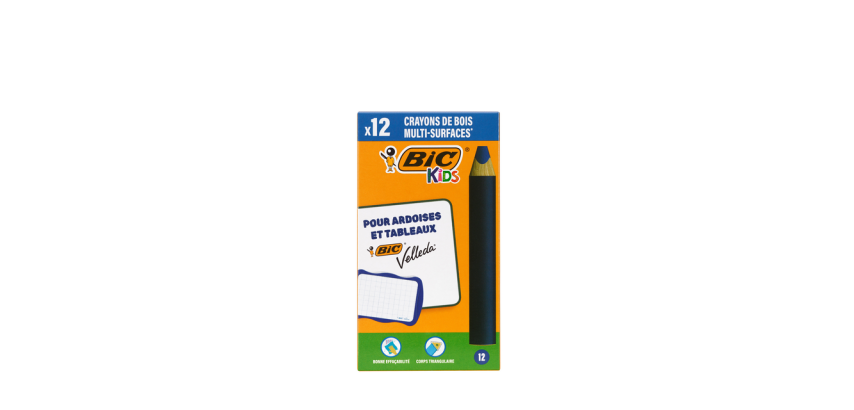 Crayon tableau blanc BIC Kids Multi-surface bleu 12 pièces