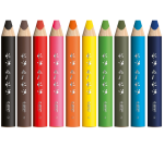 Kleurpotloden BicKids Multi Surface + puntenslijper assorti 10 stuks