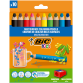 Crayon de couleur BIC Kids Multi-surface inclus taille-crayon assorti paquet 10 pièces