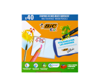 Crayon de couleur BIC Kids Multi-surface Class inclus 2 taille-crayons assorti  10 couleurs pack 40pcs