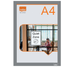 Infokader Nobo zelfklevend A4 zilver 2 stuks