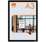 Porte-affiche Nobo magnétique autocollant A3 noir 2 pièces