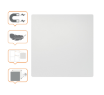 Tableau blanc Nobo sans cadre modulaire 45x45cm
