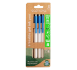 Gelschrijver Econovo uitwisbaar fijn blauw blister à 3 stuks