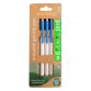 Stylo gel effaçable Econovo Fin bleu blister 3 pièces