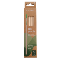 Potlood Econovo HB met gumtop blister à 6 stuks