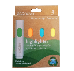 Surligneur Econovo assorti blister 4 pièces