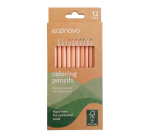 Crayon de couleur Econovo assorti blister 12 pièces