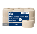 Tork T2 Advanced Jumbo Mini Toilet Paper 120377 2-ply 170m natural