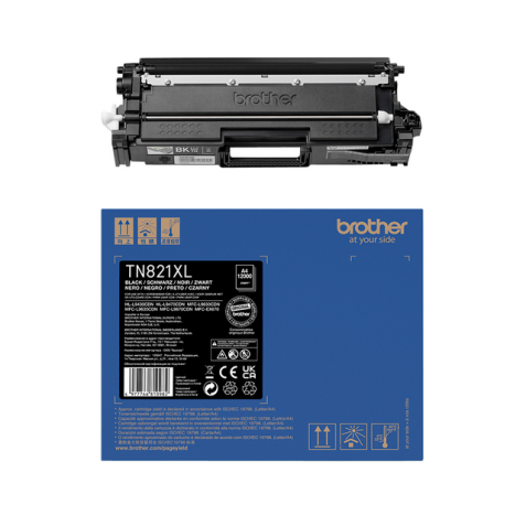 Brother TN-821XLBK - Très Haut Rendement - noir - original - cartouche de toner