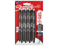 Stylo gel Sharpie S-Gel Medium assorti blister 8 pièces