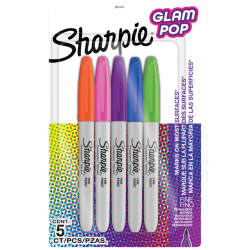 Feutre Sharpie Glam Pop Fin assorti blister 5 pièces