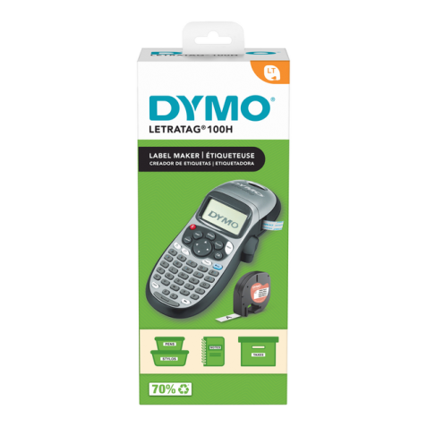 Labelprinter Dymo LetraTag 100H draagbaar abc 12mm zilverkleurig special edition