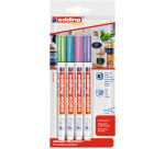 Krijtstift edding 4085 by Securit rond 1-2mm mtl assorti blister à 4st