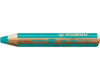 Crayon de couleur STABILO 880 woody 3-en-1 multi-surfaces turquoise