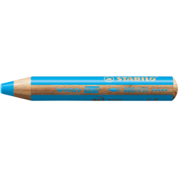 Crayon de couleur STABILO 880 woody 3-en-1 multi-surfaces bleu clair