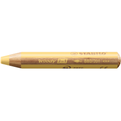 Crayon de couleur STABILO 880 woody 3-en-1 multi-surfaces pastel jaune