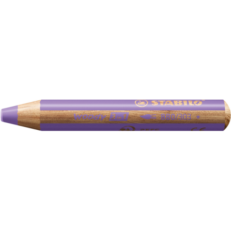 Crayon de couleur STABILO 880 woody 3-en-1 multi-surfaces pastel lilas