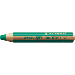 Crayon de couleur STABILO 880 woody 3-en-1 multi-surfaces vert