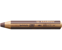 Crayon de couleur STABILO 880 woody 3-en-1 multi-surfaces brun