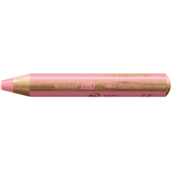 Crayon de couleur STABILO 880 woody 3-en-1 multi-surfaces pastel rose