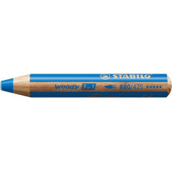 Crayon de couleur STABILO 880 woody 3-en-1 multi-surfaces bleu moyen