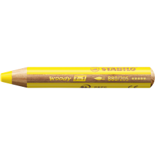 Crayon de couleur STABILO 880 woody 3-en-1 multi-surfaces jaune