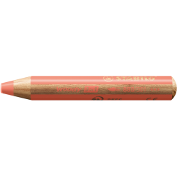 Crayon de couleur STABILO 880 woody 3-en-1 multi-surfaces pastel rouge