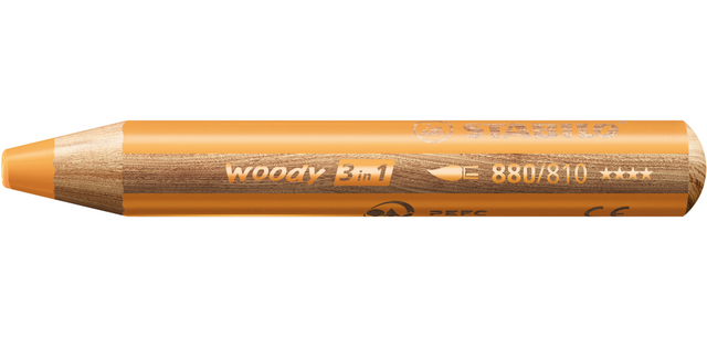 Crayon multi-talents woody 3 en 1, rond