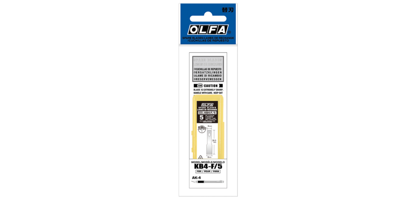 Olfa KB4-F Spare Blade Blister Pack of 5 Pieces