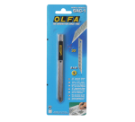 Couteau sécable Olfa-1 9mm avec corps emétal blister 1 pièce