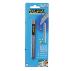 Couteau sécable Olfa-1 9mm avec corps emétal blister 1 pièce
