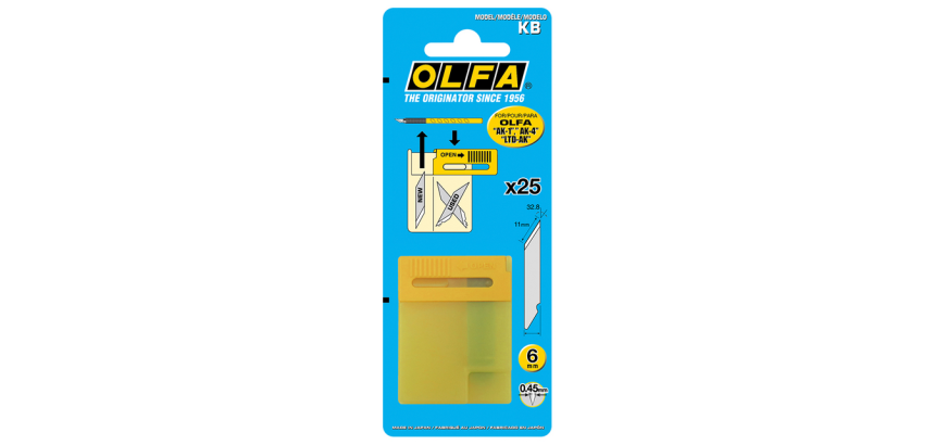 Reservemes Olfa KB blister à 25 stuks